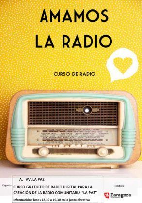 Cartel Curso de Radio AVV La Paz
