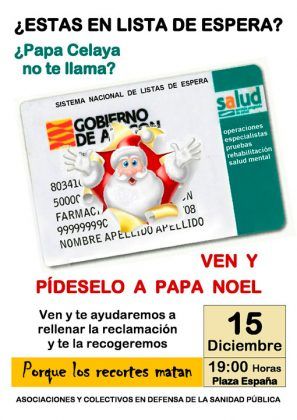 Cartel Concentración Listas de Espera