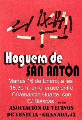 Cartel Hoguera de San Antón 2018