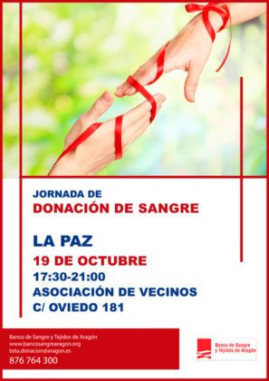 Jornada de donación de sangre 19 de octubre 2018