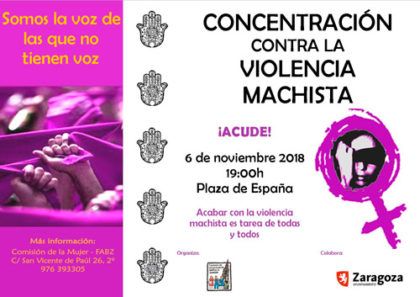 Concentración contra la violencia machista 6 noviembre 2018