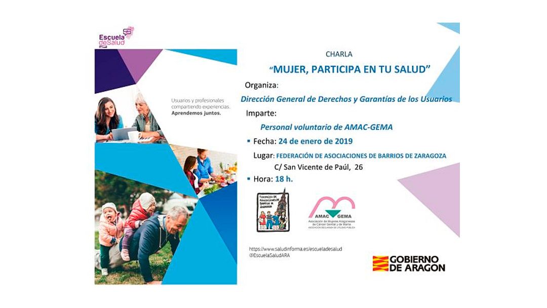 Charla: «Mujer, participa en tu salud»