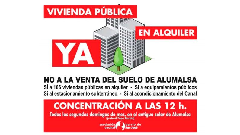 Concentración contra la venta del suelo de Alumalsa