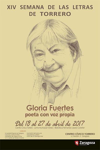 La XIV Semana de las Letras de Torrero estará dedicada a Gloria Fuertes