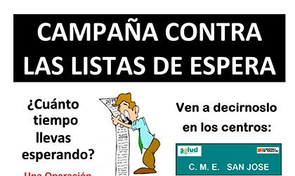 Continúa la campaña contra las listas de espera