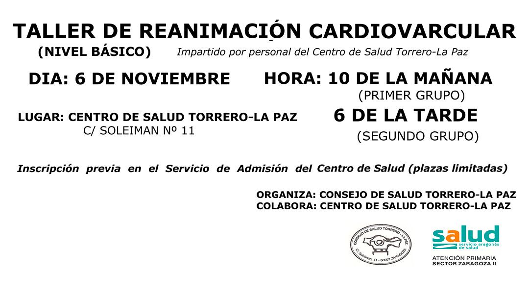 Taller de reanimación Cardiopulmonar en el Centro de Salud de Torrero