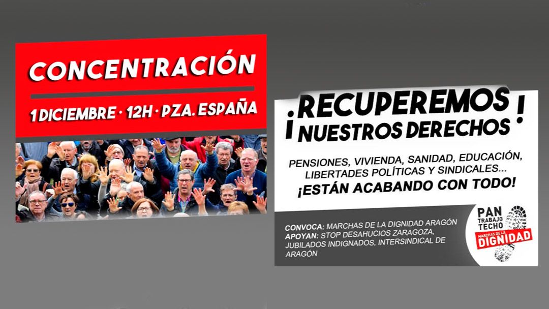 Concentración para luchar contra la perdida de derechos