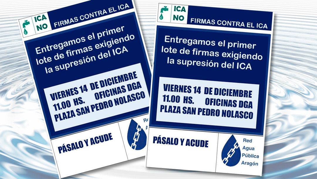 Entrega de las firmas recogidas contra el ICA