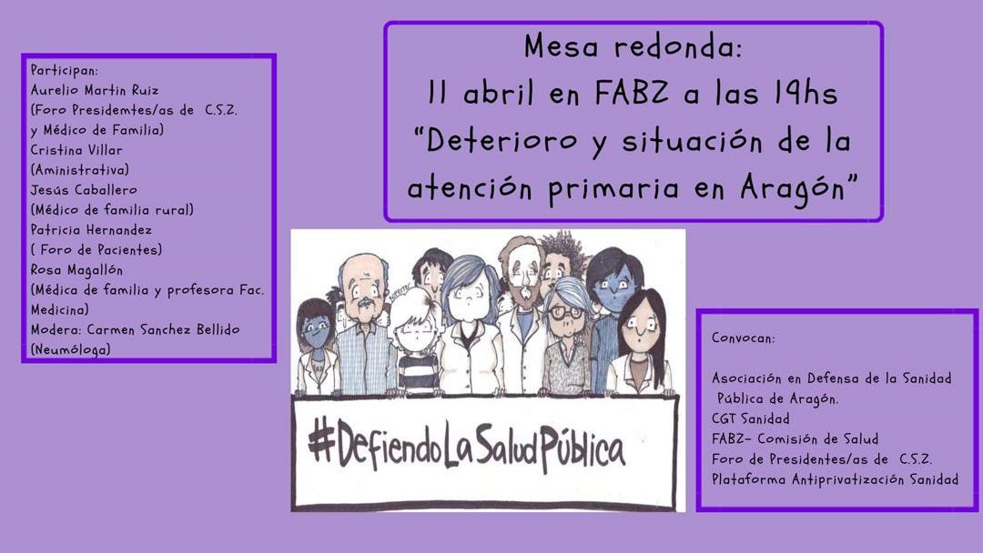 Mesa Redonda sobre la atención primaria en Aragón