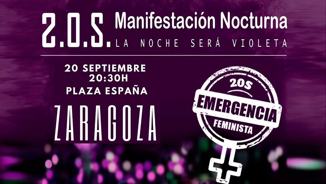Manifestación nocturna: La noche será violeta