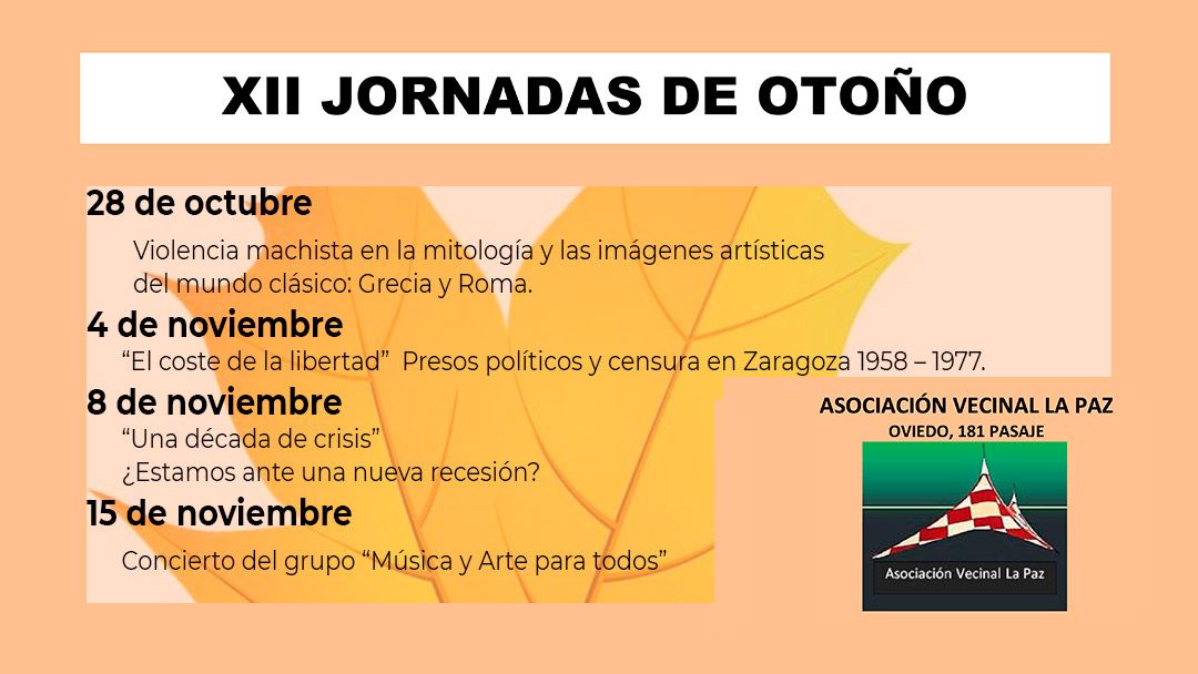 XII Jornadas de Otoño 2019 de la A.V. La Paz