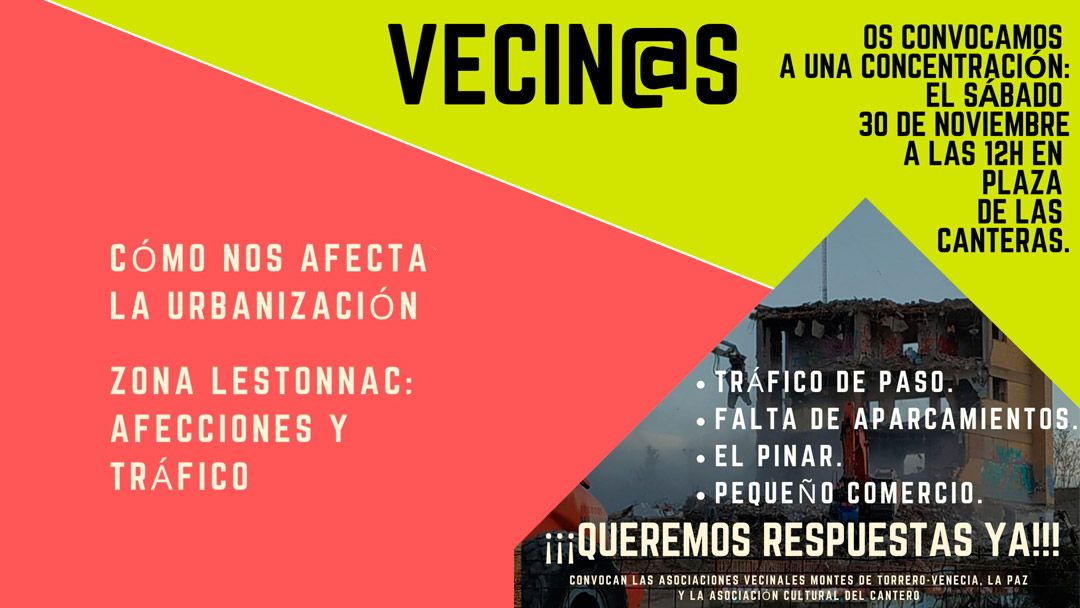 Concentración por la urbanización del solar del antiguo colegio Lestonnac