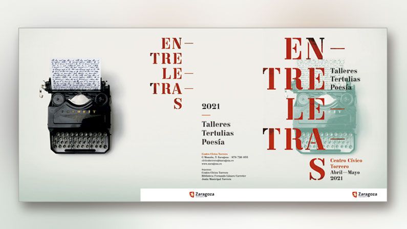 Entre Abril y mayo llega a Torrero Entreletras 2021