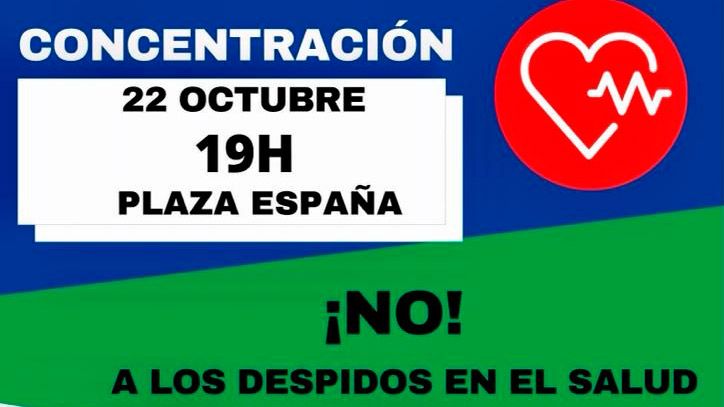 Concentración contra los despidos en el Salud el 22 de octubre