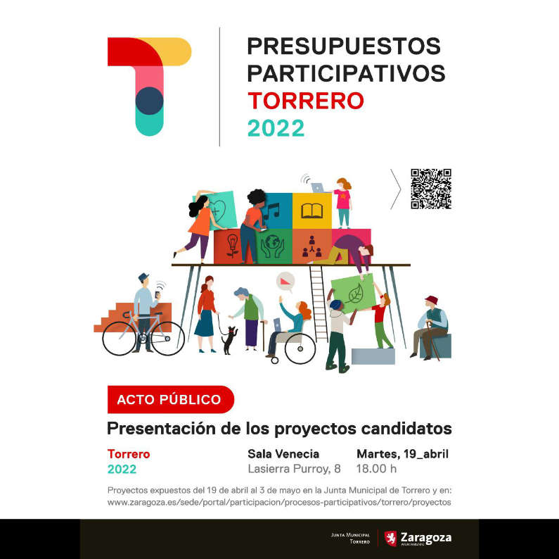 Presentación proyectos candidatos a los presupuestos participativos de Torrero 2022