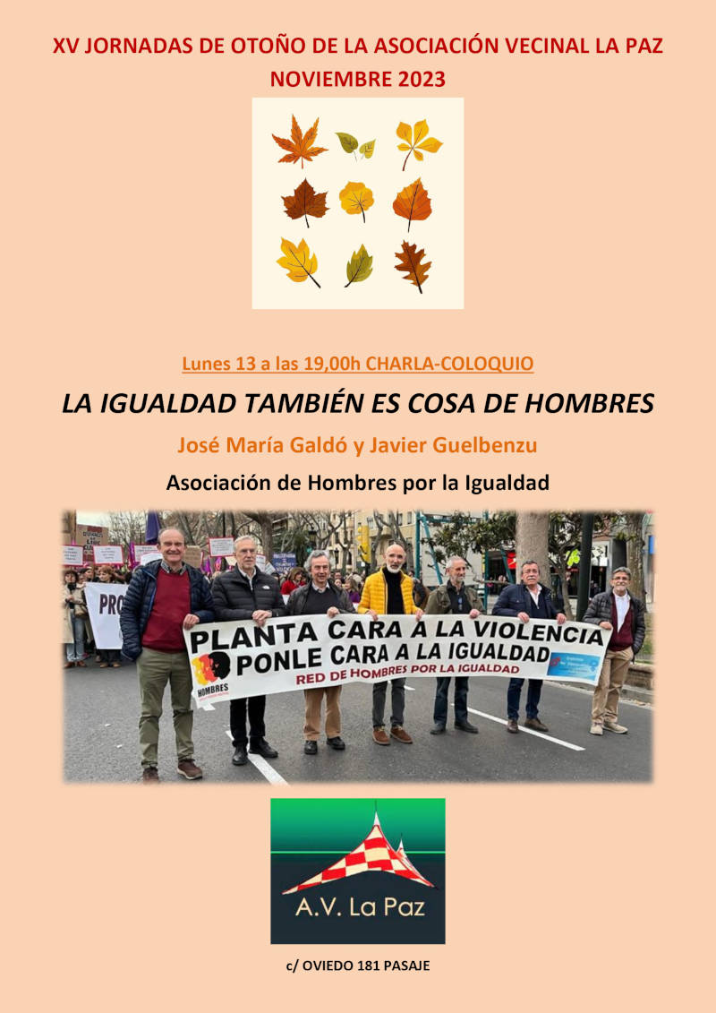 Jornadas de Otoño de La Paz 2023: Charla "La igualdad también es cosa de hombres"