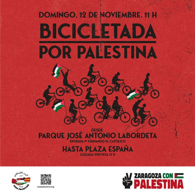 Bicicletada por Palestina el 12 de noviembre