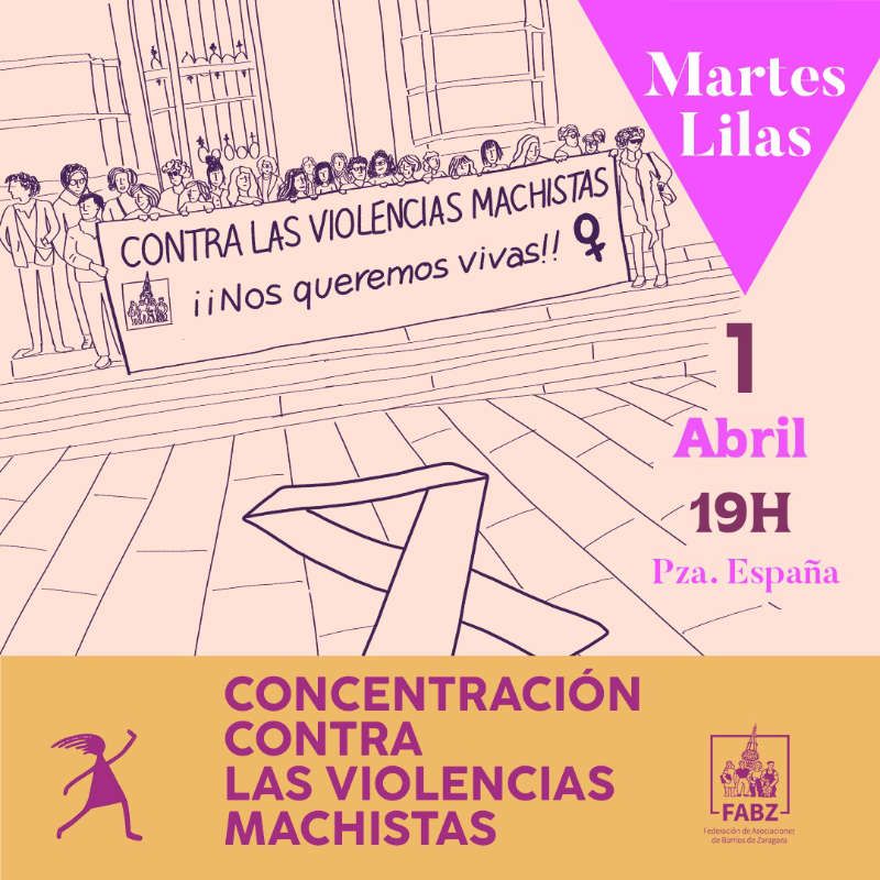 Martes Lilas Abril 2025: Concentración contra las violencias machistas