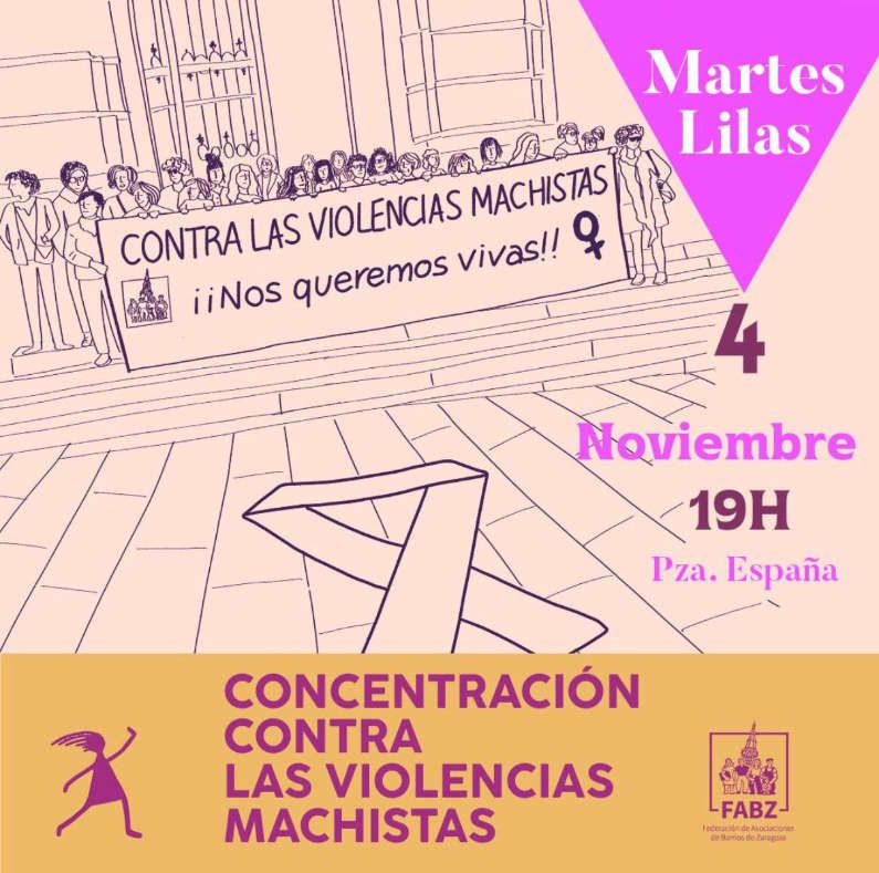 Martes Lilas Noviembre 2025: Concentración contra las violencias machistas