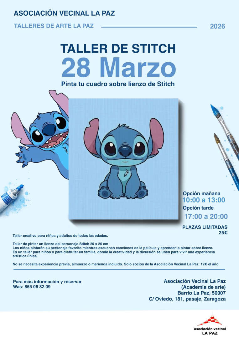 Taller de Stitch en la AV La Paz
