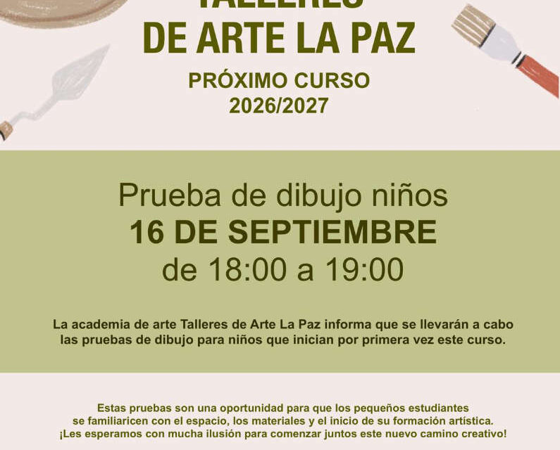 Comienzan el curso de Talleres de Arte La Paz con la prueba de dibujo a niños